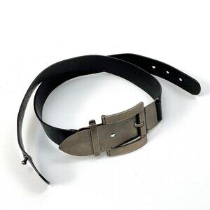 Marni Italy Brown Fashion Belt Genuine Leather Unique Metal Buckle Sz M (38)